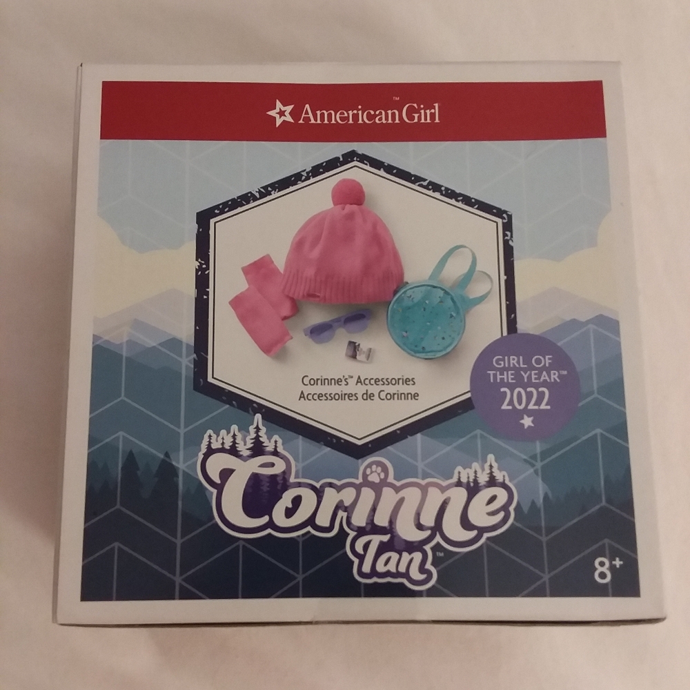 American Girl Corinne Tan Accessories Set - Pink and Blue